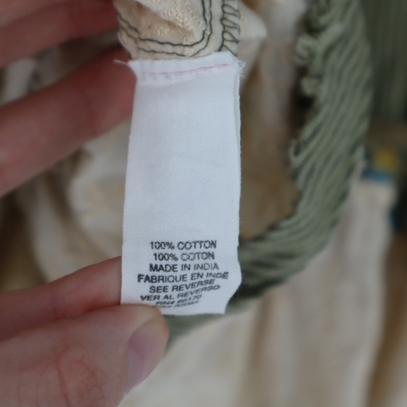 Free People Women's Tank Top Size Medium Bohemian Embroidered Fit and Flare - Picture 12 of 12